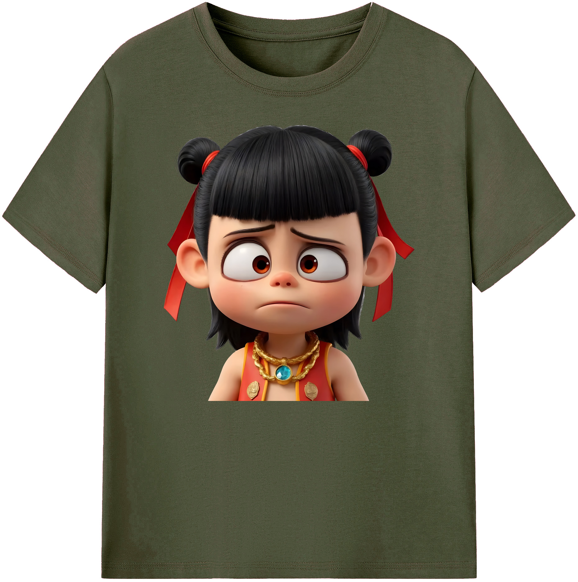 （画像用） Ne Zha 2 ナタ 魔童の大暴れ 綿100％ メンズ半袖Tシャツ｜肌触りやわらか＆通気性